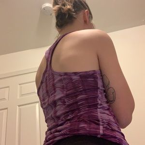 Champion purple striped racer back tank top